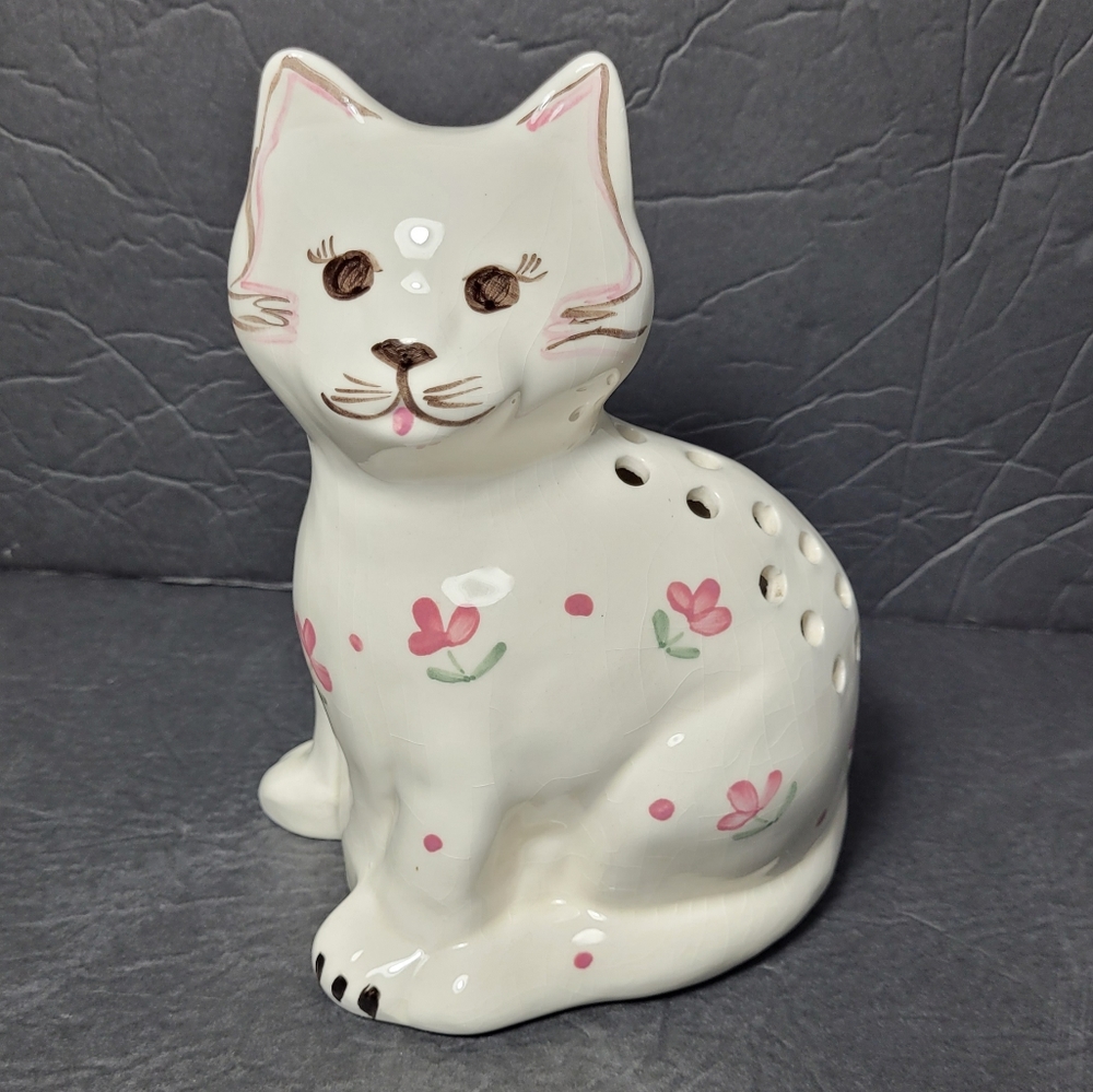 Potpourri Pottery Kitty Cat Vintage 1986 Pottery by Levine California USA